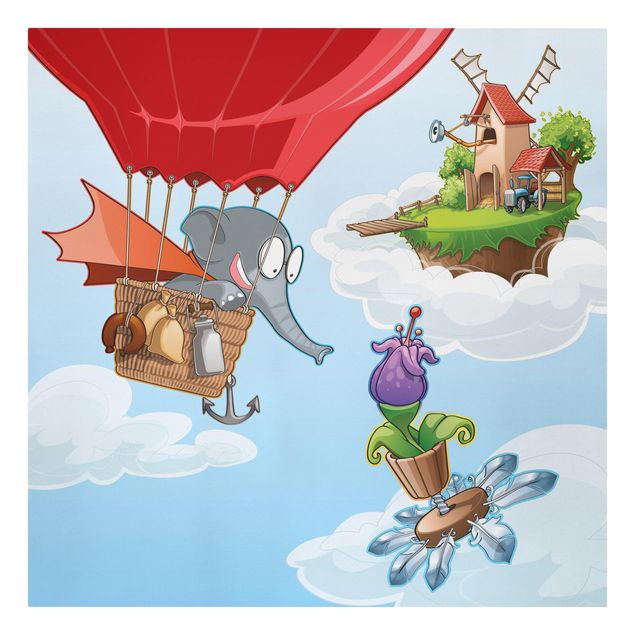 Quadri con animali LaFattoria volante - Elefanti tra le nuvole