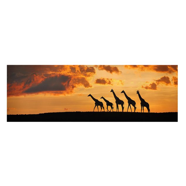 Quadri su tela Africa Cinque giraffe