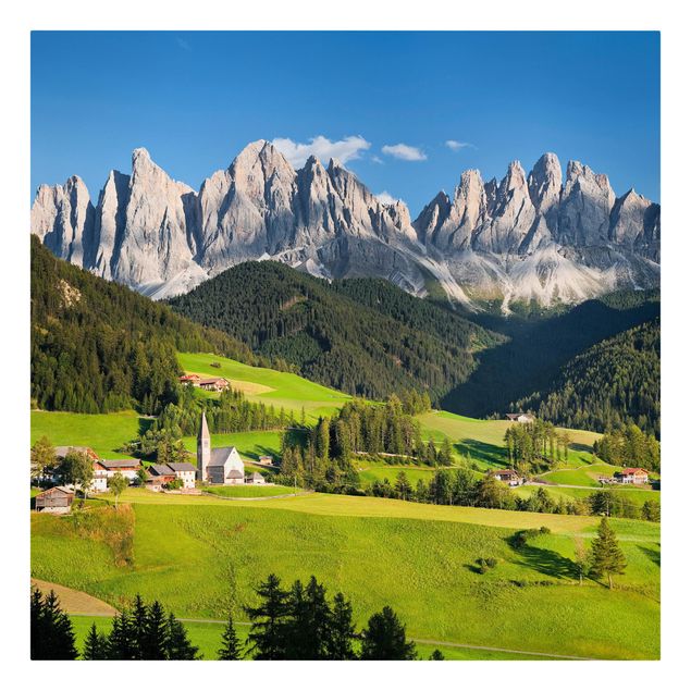 Quadri montagne Odle in Alto Adige