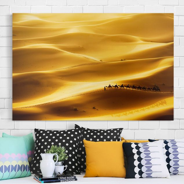 Quadri su tela con dune Dune d'oro