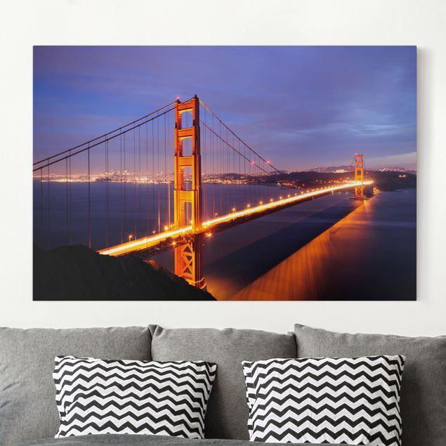Tela America  Ponte del Golden Gate di notte