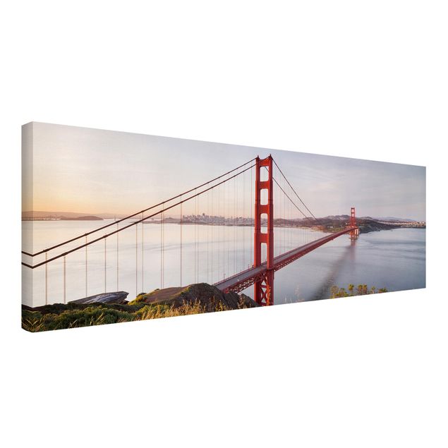 Stampa su tela città Ponte del Golden Gate a San Francisco