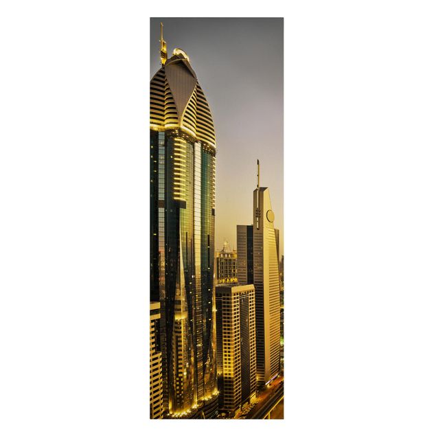 Quadri skyline  Dubai d'oro
