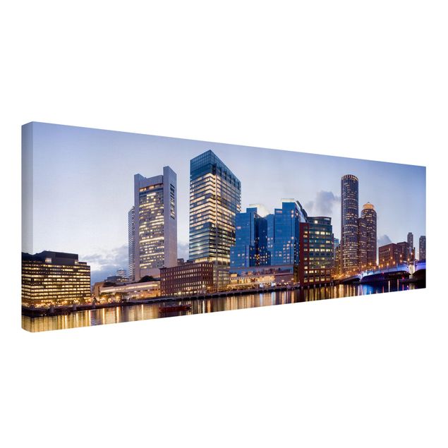 Quadri su tela con architettura e skylines Buona notte a Boston