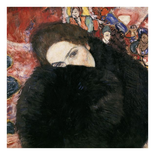 Riproduzioni quadri famosi Gustav Klimt - Signora con la muffola