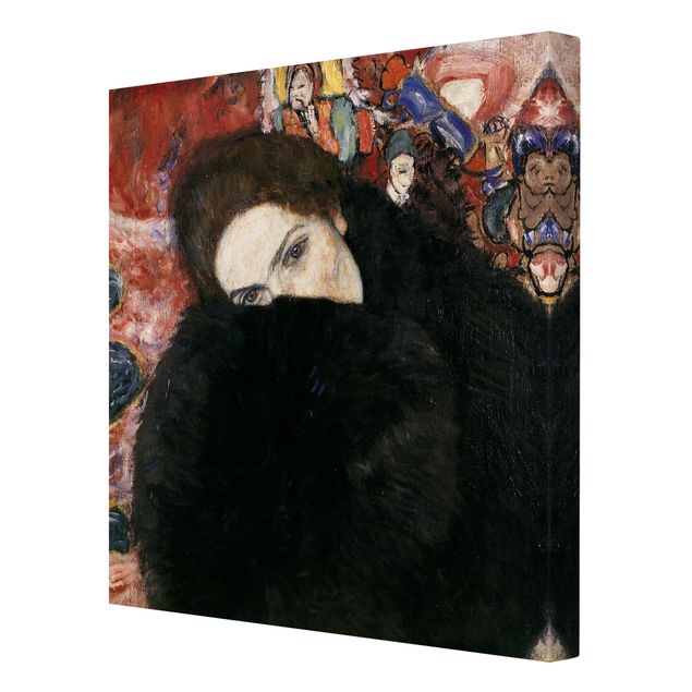 Quadro ritratto Gustav Klimt - Signora con la muffola