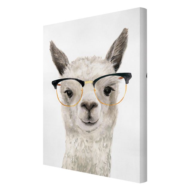 Stampa su tela Hip Lama con occhiali I