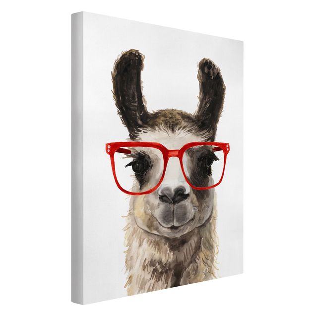 Stampe su tela animali Hip Lama con occhiali II