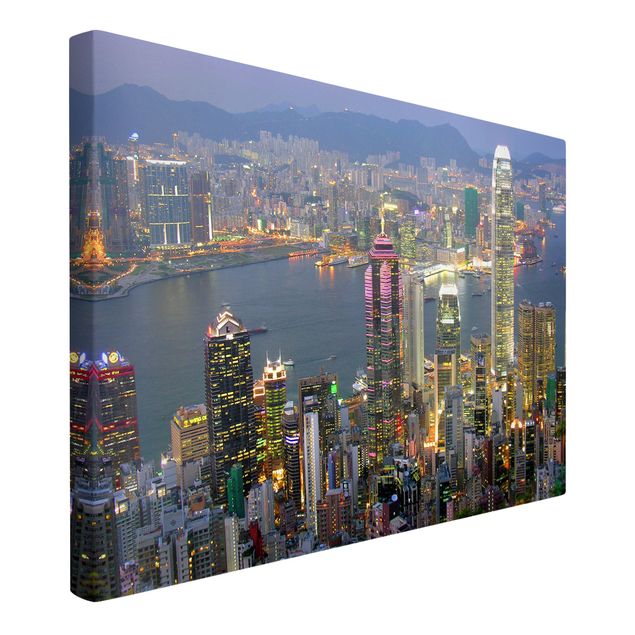 Quadro città Skyline di Hong Kong