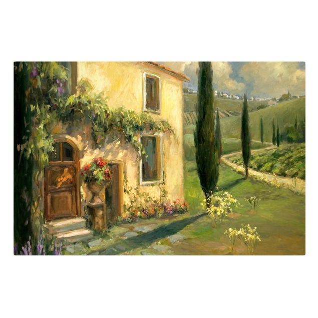 Stampe su tela paesaggio Campagna italiana - Cipresso