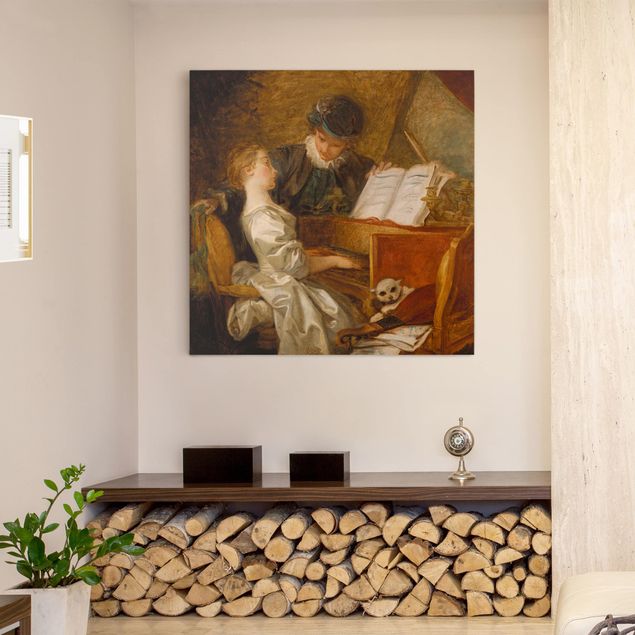 Stile artistico Jean Honoré Fragonard - Lezione di pianoforte