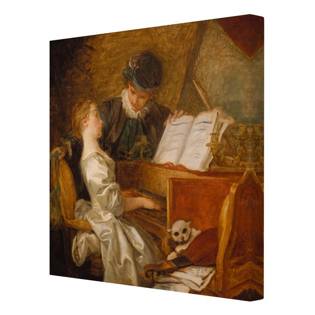 Ritratto quadro Jean Honoré Fragonard - Lezione di pianoforte