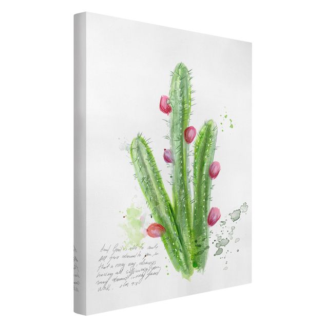 Quadri verdi Cactus con versi biblici II