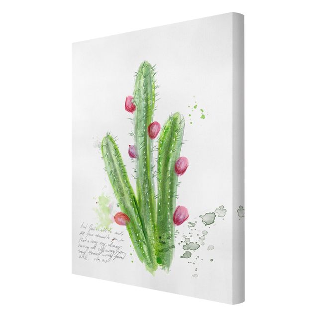 Stampe su tela Cactus con versi biblici II