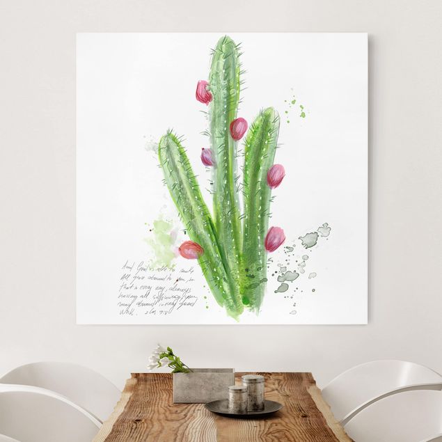 Quadri fiori Cactus con versi biblici II