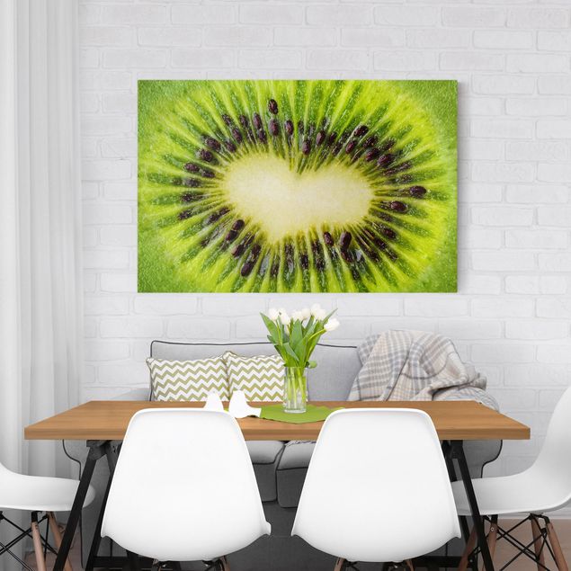 Quadro frutta Cuore di kiwi