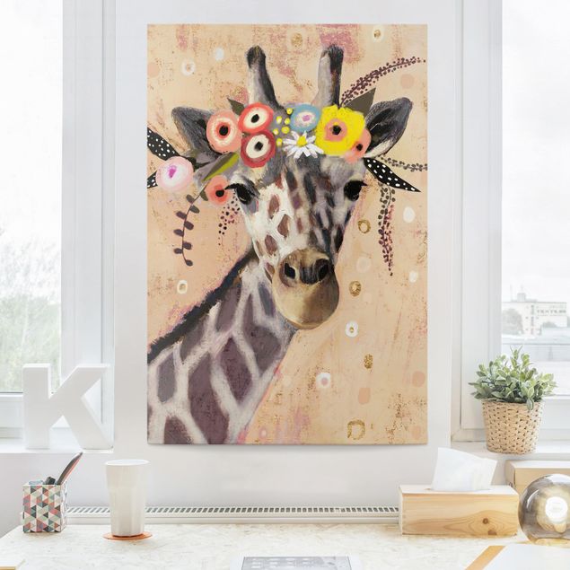Quadri su tela con giraffe Giraffa Klimt
