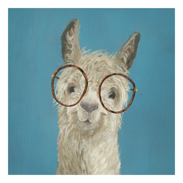 Quadri blu Lama con occhiali I