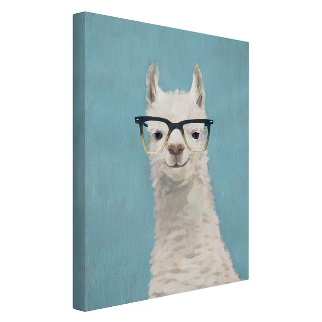 Stampe su tela animali Lama con occhiali IV