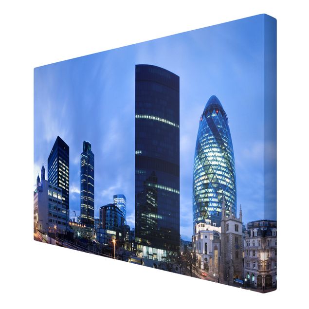 Quadro blu Londra distretto finanziario