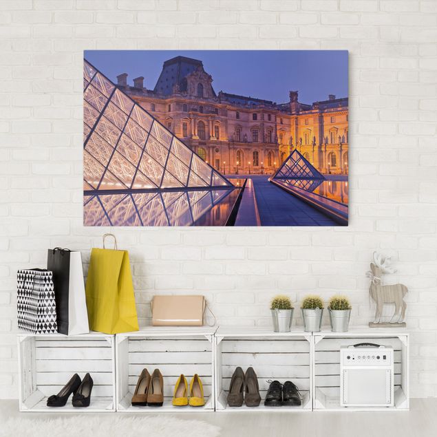 Quadri di Parigi Louvre Parigi di notte