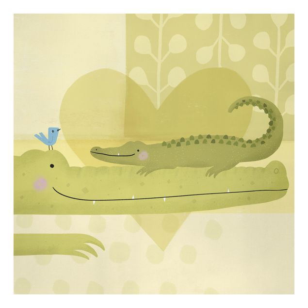 Quadro verde Io e la mamma - Coccodrilli
