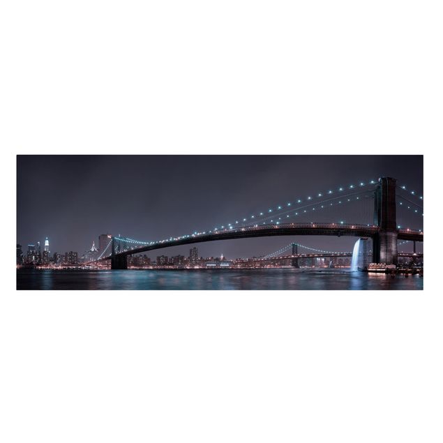 Quadri città Skyline di Manhattan e ponte di Brooklyn