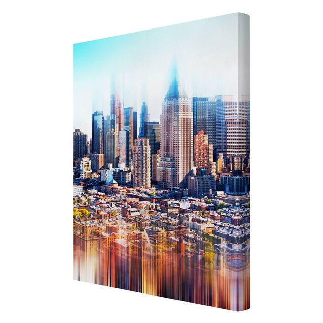 Stampa su tela città Skyline di Manhattan tratto urbano