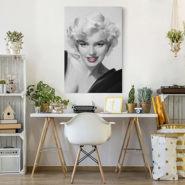Quadro vintage Marilyn sul divano