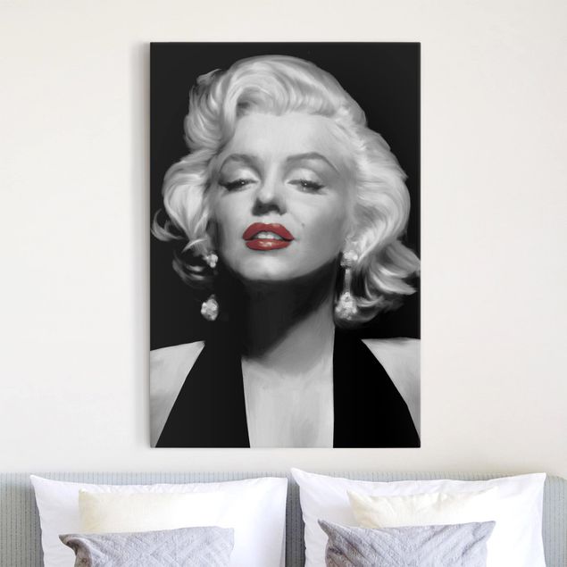 Quadri moderni per arredamento Marilyn con le labbra rosse
