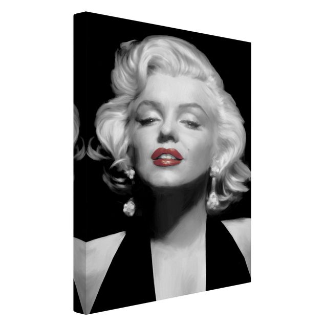 Quadri stampe Marilyn con le labbra rosse