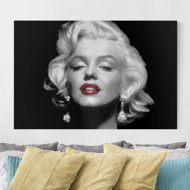 Quadri moderni per arredamento Marilyn con le labbra rosse