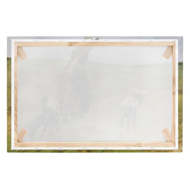 Quadri con animali Max Liebermann - Donna con le caprette tra le dune