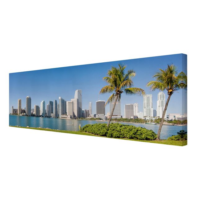 Stampe su tela Skyline di Miami Beach