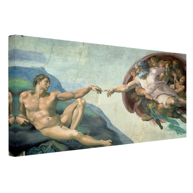 Quadri stile vintage Michelangelo - La Cappella Sistina: La creazione di Adamo