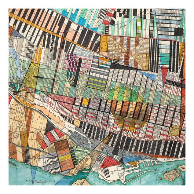 Stampe Mappa moderna di Montreal