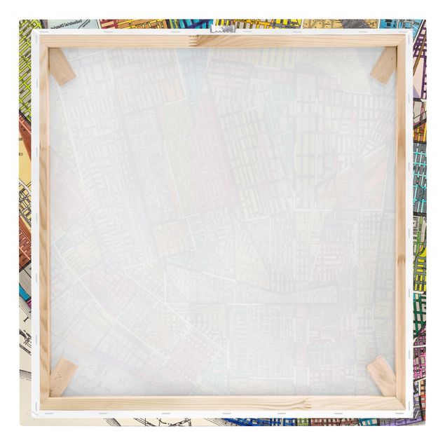 Stampa su tela - Moderna mappa di St. Louis - Quadrato 1:1