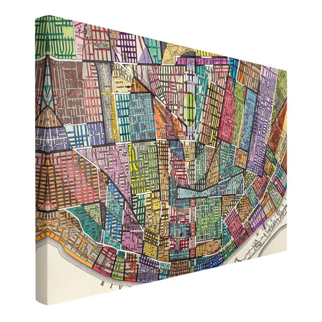 Quadri colorati Mappa moderna di St. Louis