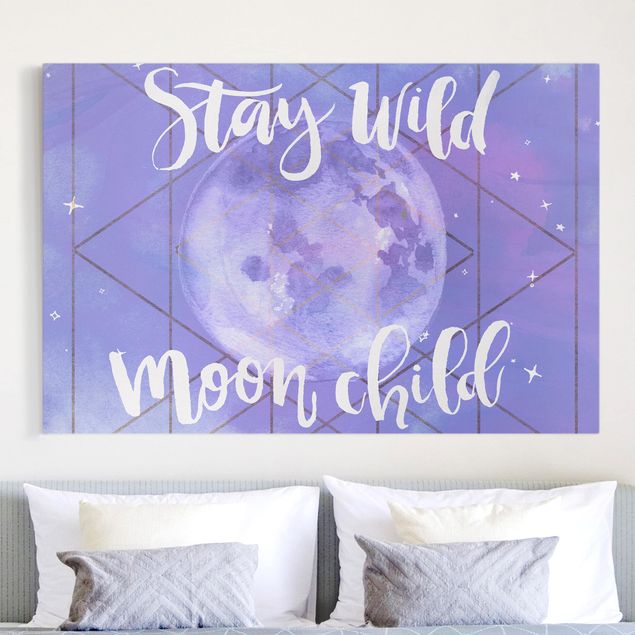 Quadri su tela spirituali Moon Child - Stay Wild
