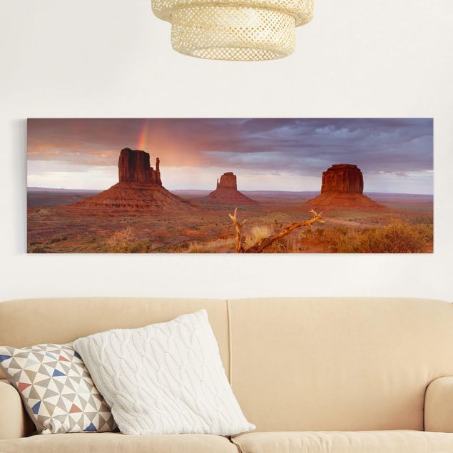 Quadri su tela con montagne Monument Valley al tramonto