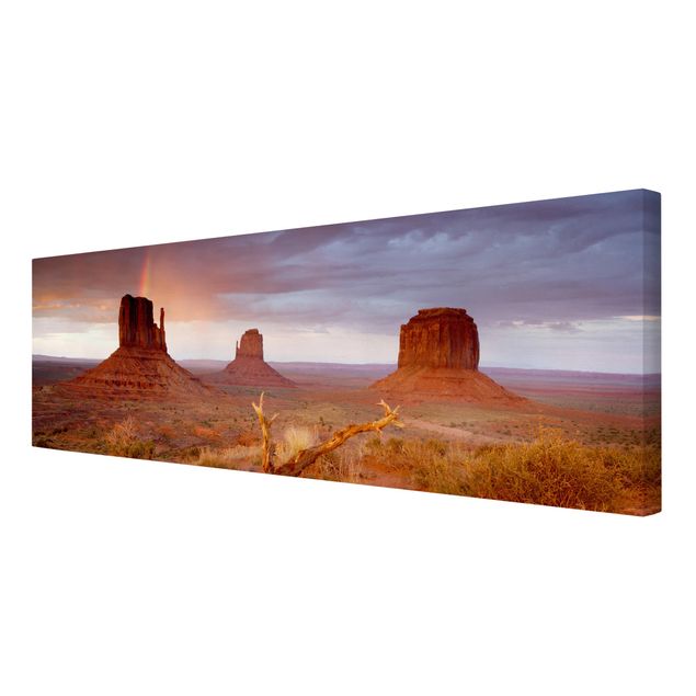 Tele con paesaggi Monument Valley al tramonto