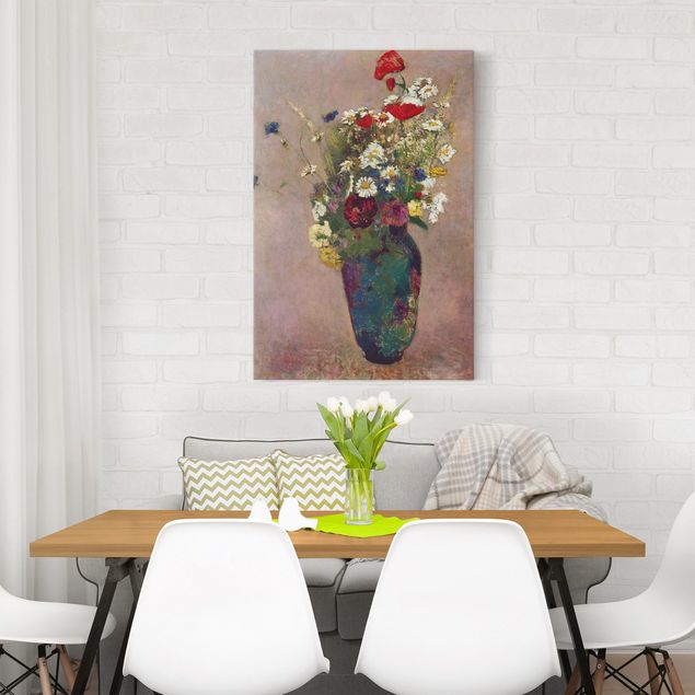 Quadri papaveri Odilon Redon - Vaso di fiori con papaveri