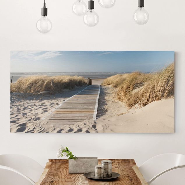 Quadri su tela con dune Spiaggia del Mar Baltico