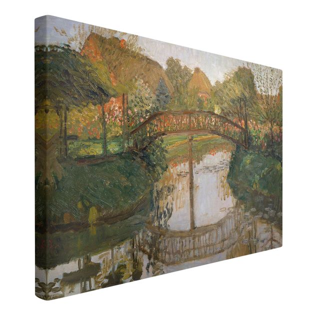 Quadri espressionisti Otto Modersohn - Giardino della Fattoria con ponte