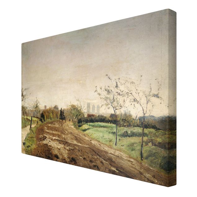 Riproduzioni quadri famosi Otto Modersohn - Paesaggio mattutino con carrozza vicino a Münster