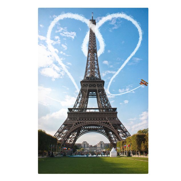 Stampa su tela città Parigi - Città dell'amore