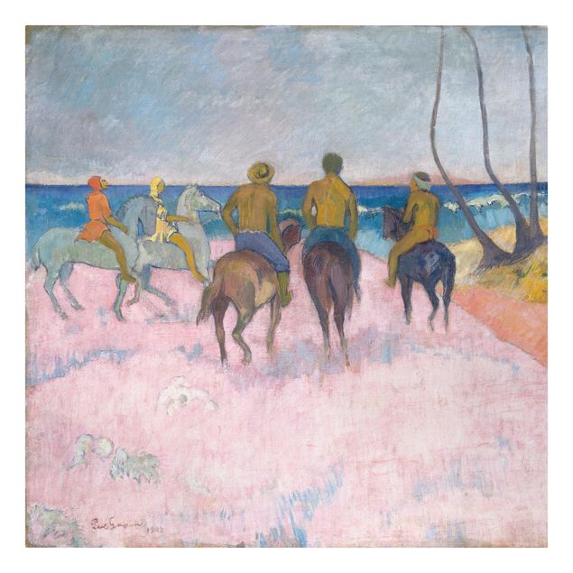 Quadri moderni   Paul Gauguin - Cavalieri sulla spiaggia