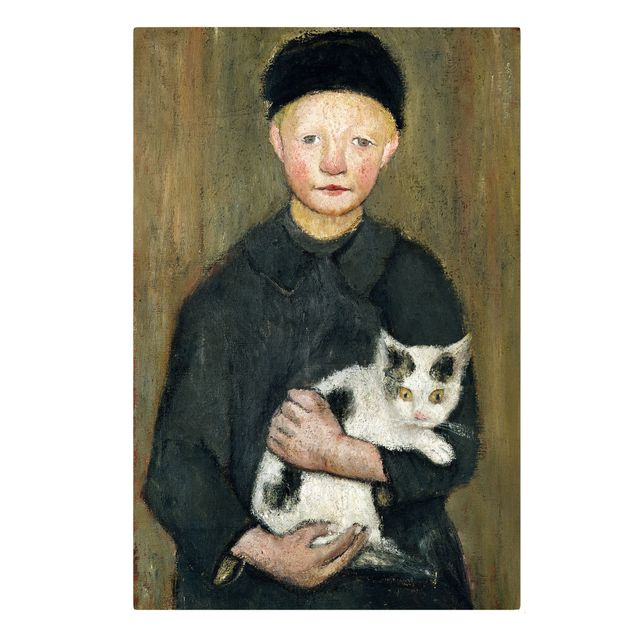 Stile di pittura Paula Modersohn-Becker - Ragazzo con gatto