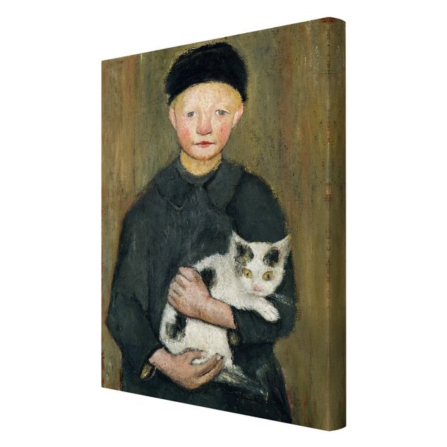 Quadro moderno Paula Modersohn-Becker - Ragazzo con gatto