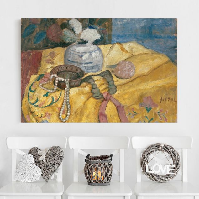 Stampe quadri famosi Paula Modersohn-Becker - Natura morta con collana di perline